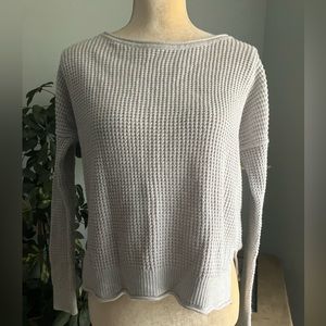 Hollister Cable Knit Grey Sweater Size S